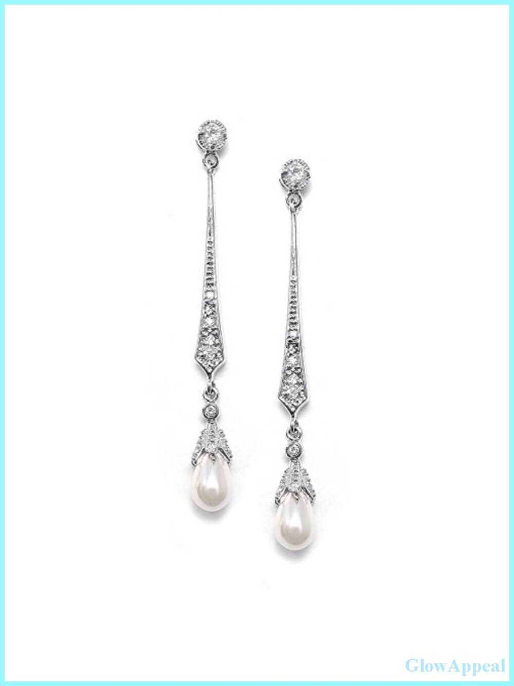 Freshwater Pearl Cubic Zirconia Dangle Earrings for Bridal
